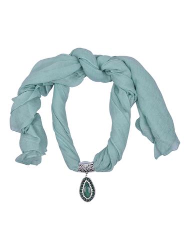 green cotton scarf - 15025844 - Very Small Image - 1