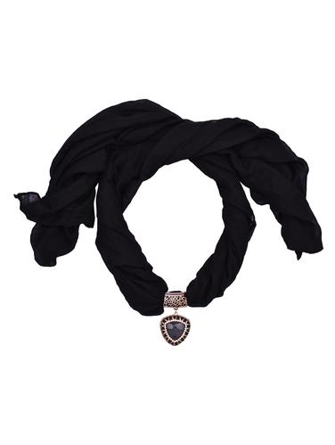 black cotton scarf - 15025846 - Very Small Image - 1