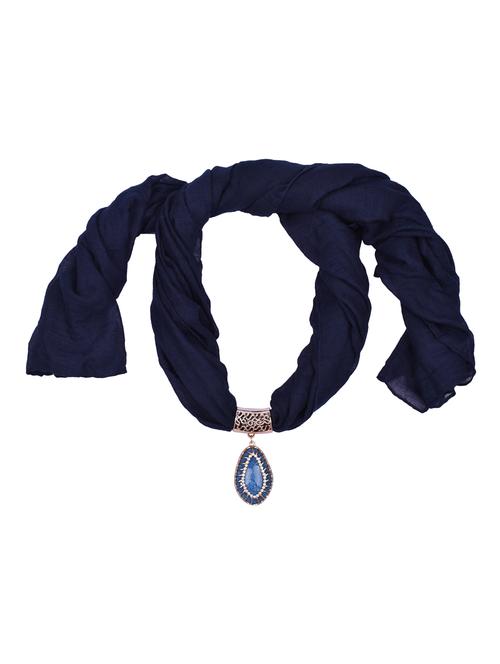 navy blue cotton scarf - 15025863 - Standard Image - 1