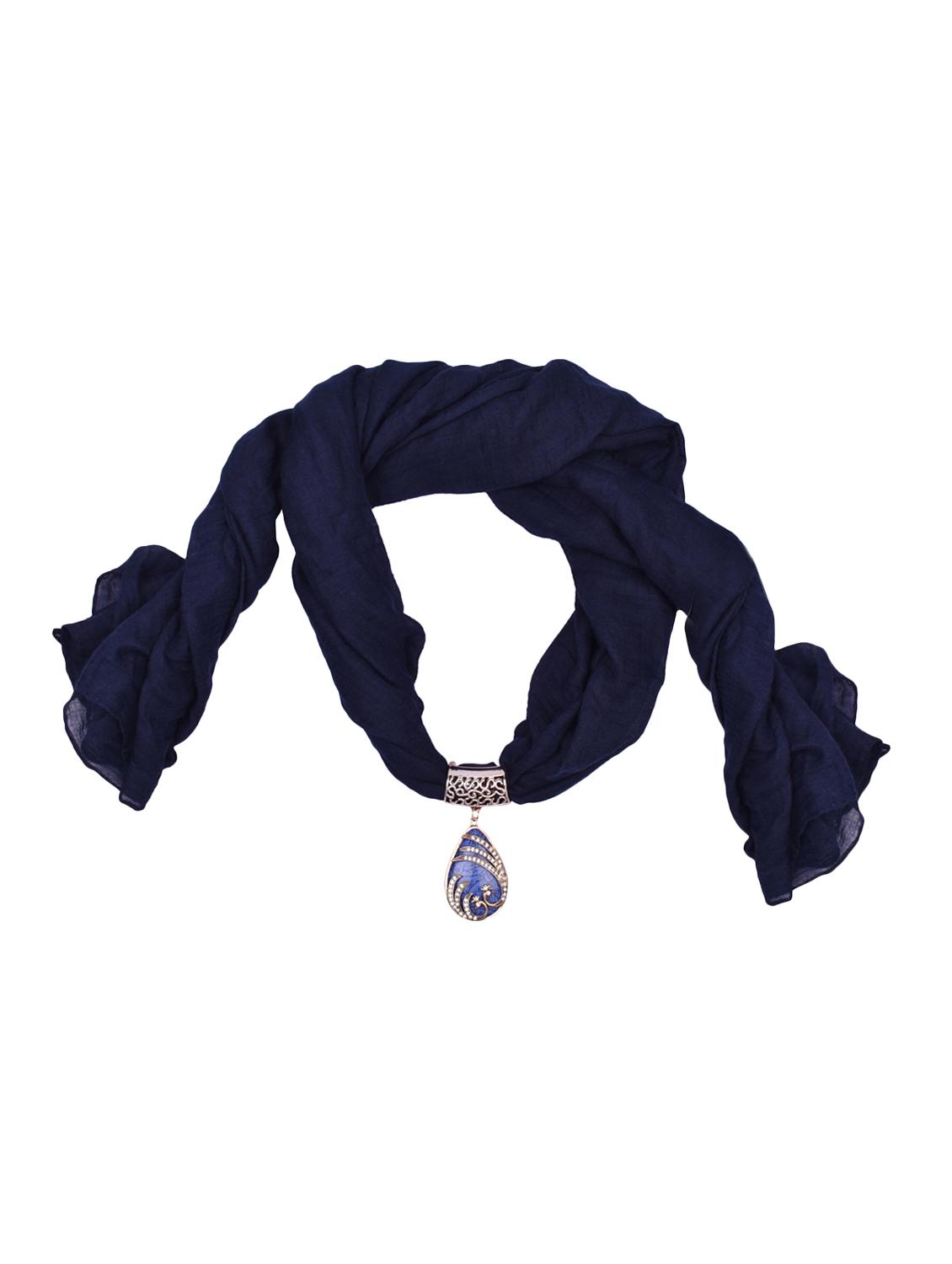 navy blue cotton scarf - 15025864 - Zoom Image - 1