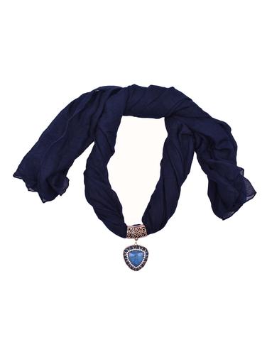 navy blue cotton scarf - 15025866 - Very Small Image - 1