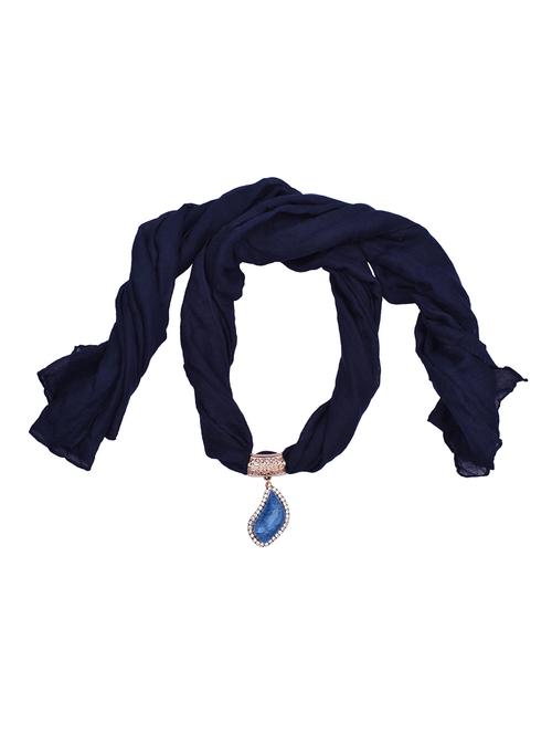 navy blue cotton scarf - 15025867 - Standard Image - 1