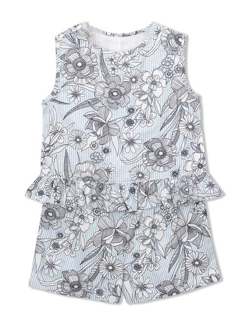 blue cotton playsuit - 15026263 - Standard Image - 1