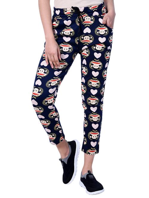 blue printed cotton pajama - 15026447 - Standard Image - 1