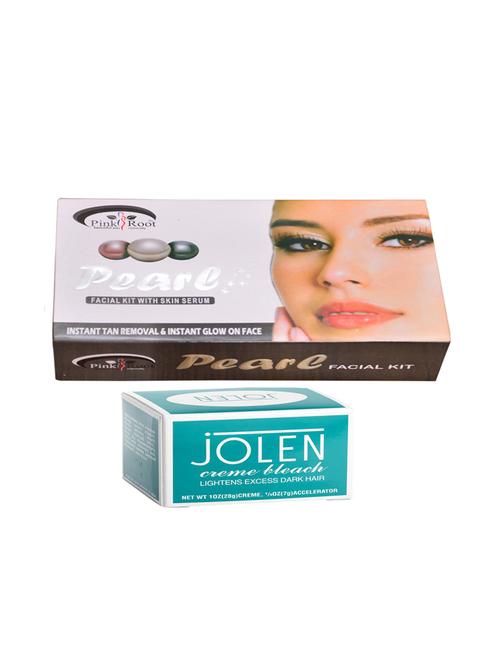 jolen creme bleach and pink root pearl facial kit 83g - 15026546 - Standard Image - 1