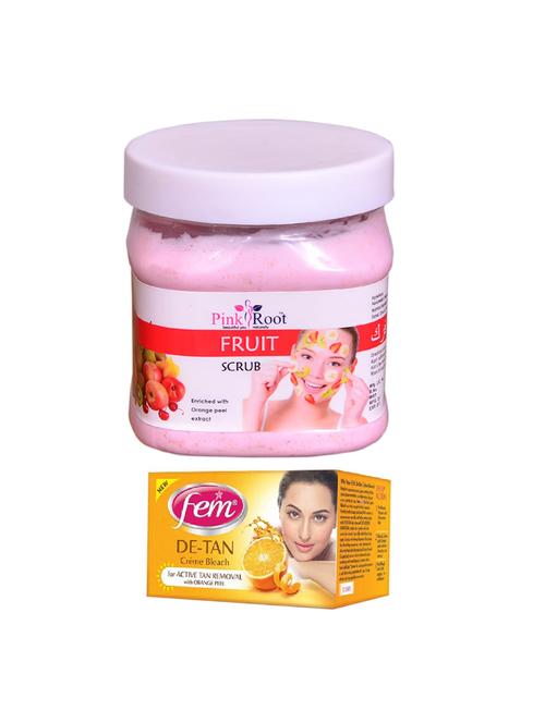 fem de-tan bleach, pink root fruit scrub 500ml - 15026549 - Standard Image - 1