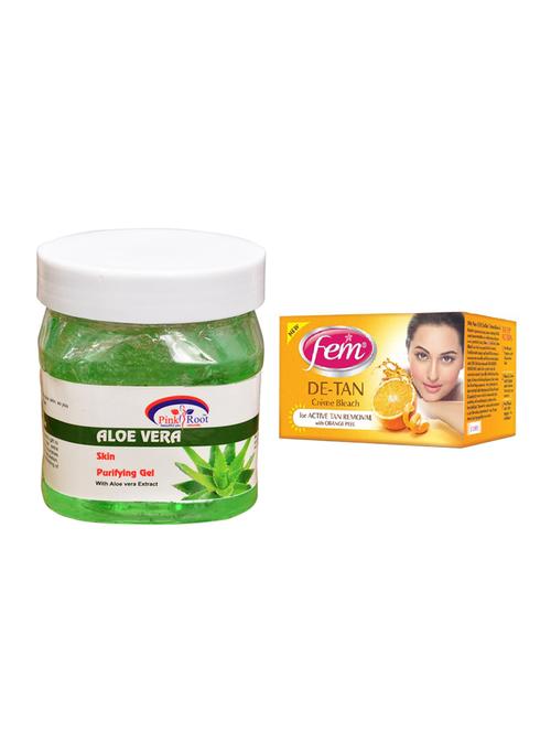 Fem De-Tan Bleach, Pink Root Aloe Vera Gel 500ml - 15026558 - Standard Image - 1