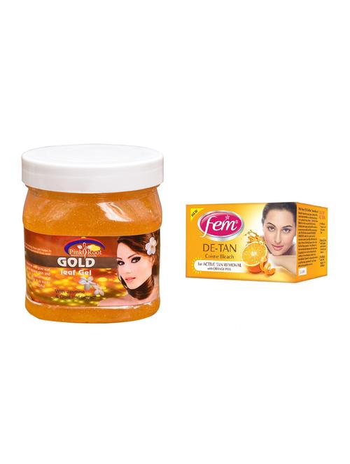 Fem De-Tan Bleach, Pink Root Gold Leaf Gel 500ml - 15026559 - Standard Image - 1