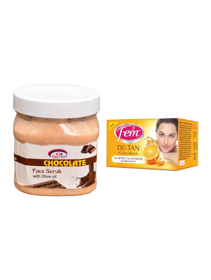 fem de-tan bleach, pink root chocolate scrub 500ml - 15026566 - Zoom Image - 1