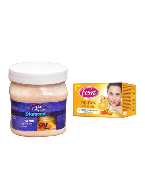 fem de-tan bleach, pink root diamond scrub 500ml - 15026568 - Standard Image - 1