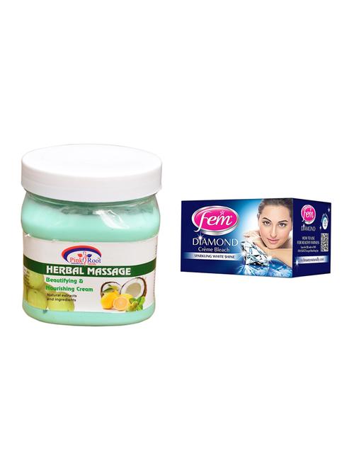 Fem Diamond Bleach, Pink Root Herbal Massage Cream 500ml - 15026590 - Standard Image - 1