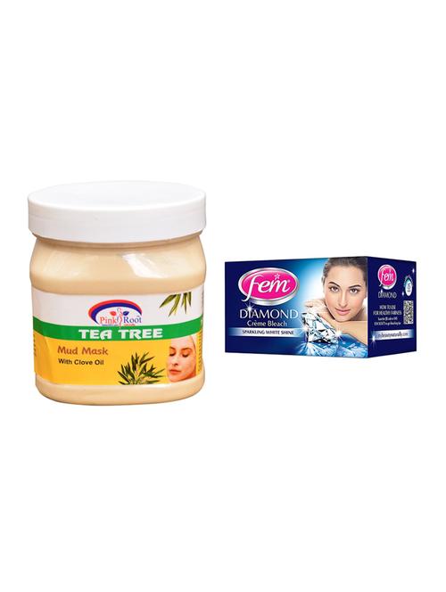 fem diamond bleach, pink root tea tree mud mask 500ml - 15026595 - Standard Image - 1