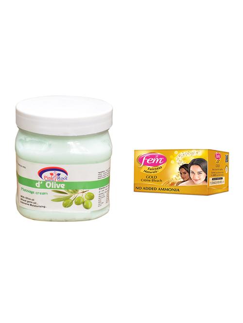 fem gold bleach, pink root d'olive massage cream 500ml - 15026620 - Standard Image - 1