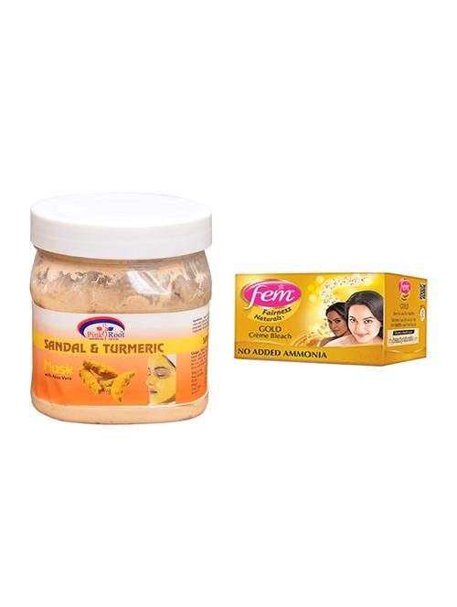 Fem Gold Bleach, Pink Root Sandal & Turmeric Mask 500ml - 15026627 - Standard Image - 1