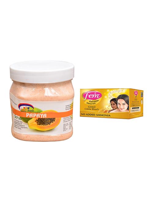 Fem Gold Bleach, Pink Root Papaya Scrub 500ml - 15026640 - Standard Image - 1