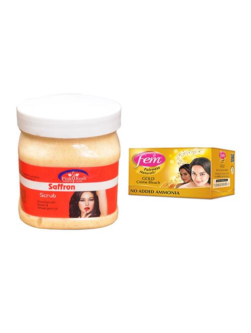 Fem Gold Bleach, Pink Root Saffron Scrub 500ml - 15026642 - Standard Image - 1