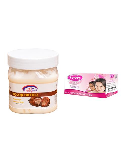 Fem Saffron Bleach, Pink Root Cocoa Butter Cream 500ml - 15026652 - Standard Image - 1