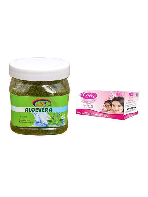 fem saffron bleach, pink root aloe vera scrub 500ml - 15026662 - Standard Image - 1