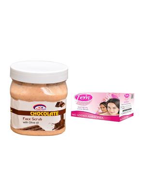 Fem Saffron Bleach, Pink Root Chocolate Scrub 500ml - 15026665 - Standard Image - 1
