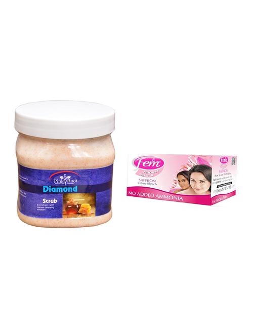 Fem Saffron Bleach, Pink Root Diamond Scrub 500ml - 15026667 - Standard Image - 1