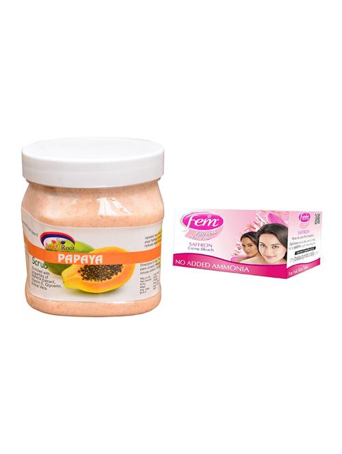 Fem Saffron Bleach, Pink Root Papaya Scrub 500ml - 15026673 - Standard Image - 1