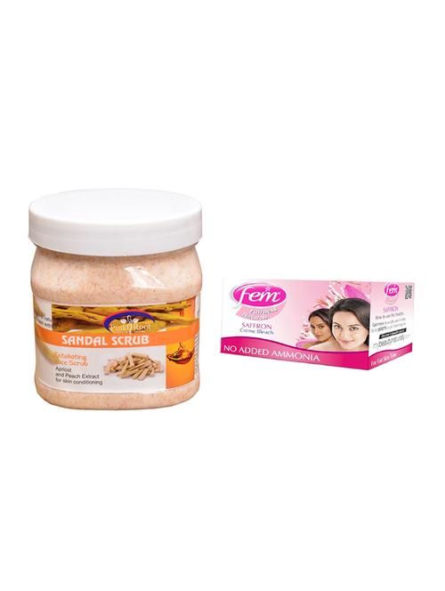 fem saffron bleach, pink root sandal scrub 500ml - 15026676 - Standard Image - 1