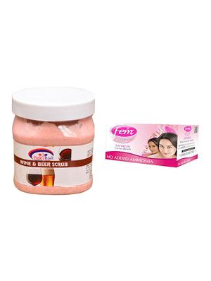 Fem Saffron Bleach, Pink Root Wine & Beer Scrub 500ml - 15026678 - Standard Image - 1