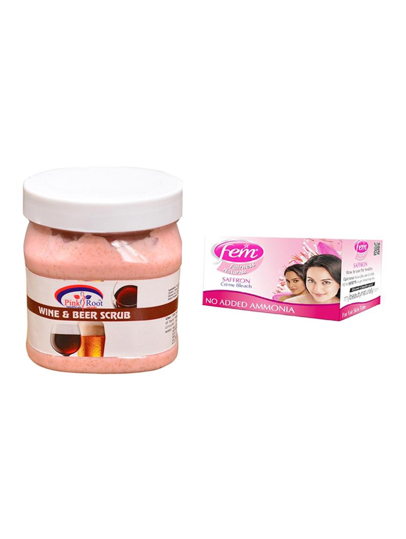 Fem Saffron Bleach, Pink Root Wine & Beer Scrub 500ml - 15026678 - Zoom Image - 1