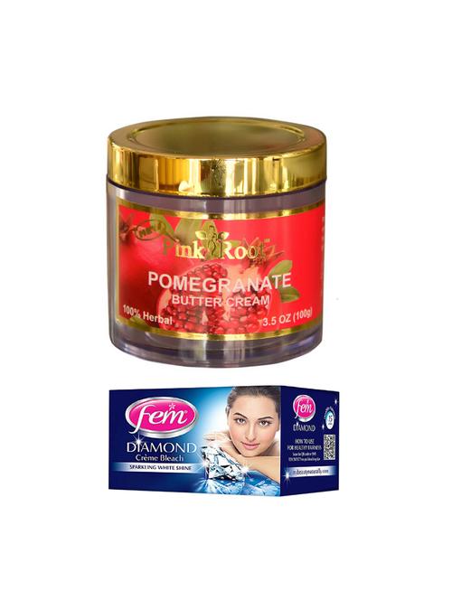 FEM Diamond Cr?me Bleach 30g and Pink Root Pomegranate Butter Cream 100gm - 15026708 - Standard Image - 1