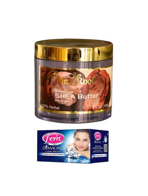 FEM Diamond Cr?me Bleach 30g and Pink Root Shea Butter Skin Cream 100gm - 15026709 - Standard Image - 1
