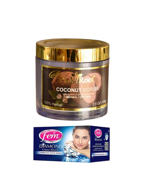 fem diamond crème bleach 30g and pink root coconut scrub 100gm - 15026713 - Standard Image - 1