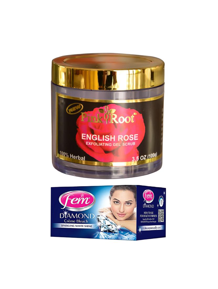 FEM Diamond Crme Bleach 30g and Pink Root English Rose 100gm - 15026714 - Zoom Image - 1