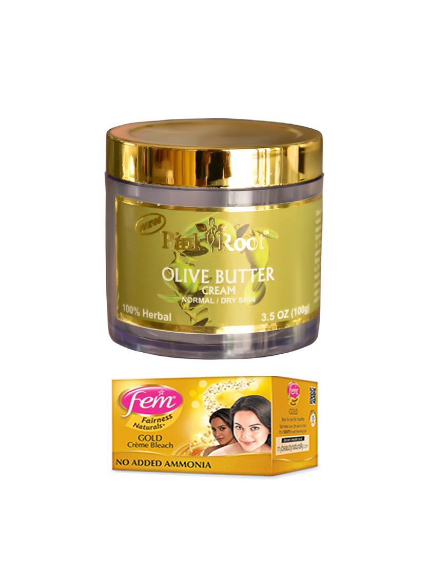 FEM Gold Cr?me Bleach 30g and Pink Root Olive Butter Cream 100gm - 15026718 - Zoom Image - 1