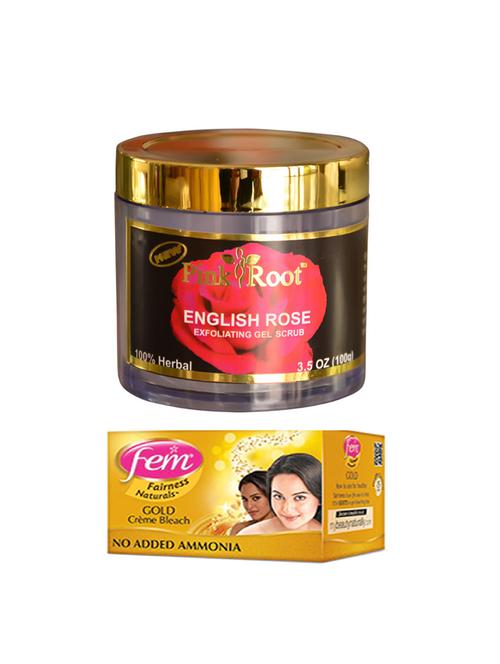 FEM Gold Cr?me Bleach 30g and Pink Root English Rose 100gm - 15026725 - Standard Image - 1