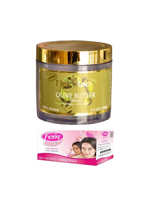 FEM Saffron Cr?me Bleach 30g and Pink Root Olive Butter Cream 100gm - 15026729 - Standard Image - 1