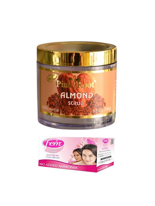 FEM Saffron Cr?me Bleach 30g and Pink Root Almond Scrub 100gm - 15026733 - Standard Image - 1