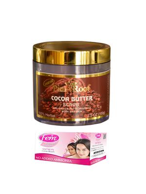 FEM Saffron Crme Bleach 30g and Pink Root Cocoa Butter Scrub 100gm - 15026734 - Standard Image - 1
