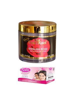 FEM Saffron Crme Bleach 30g and Pink Root English Rose 100gm - 15026736 - Standard Image - 1