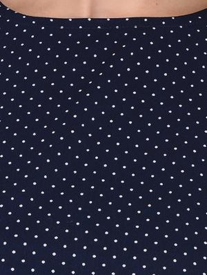dark blue polka dotted ruffle dress - 15026743 - Standard Image - 5