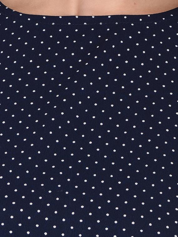 dark blue polka dotted ruffle dress - 15026743 - Zoom Image - 5