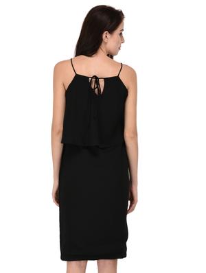 black solid layered dress - 15026744 - Standard Image - 4