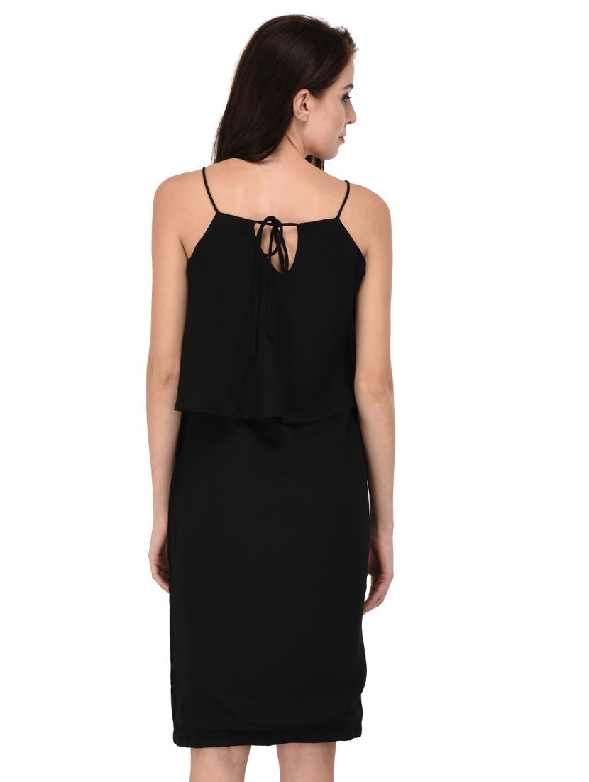 black solid layered dress - 15026744 - Zoom Image - 4