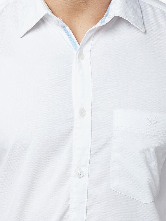 white cotton casual shirt - 15026870 - Zoom Image - 4