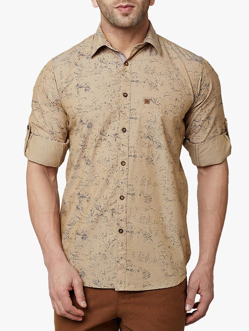 beige cotton casual shirt - 15026873 - Zoom Image - 1