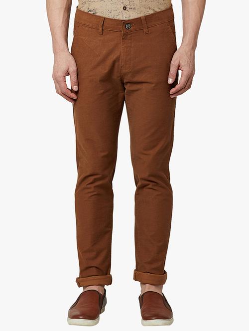 brown cotton chinos - 15026958 - Standard Image - 1