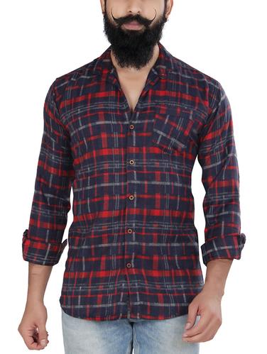 red cotton casual shirt - 15027032 - Very Small Image - 1