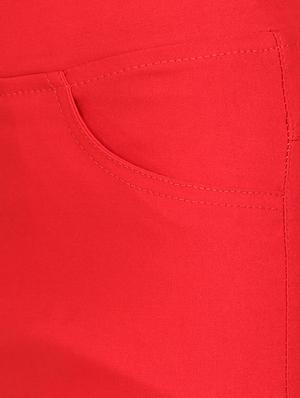 solid red cotton lycra jegging - 15027537 - Standard Image - 5