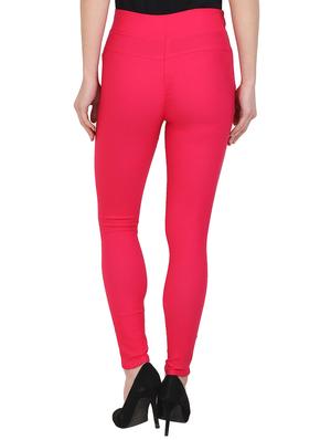 pink cotton jeggings - 15027541 - Standard Image - 3