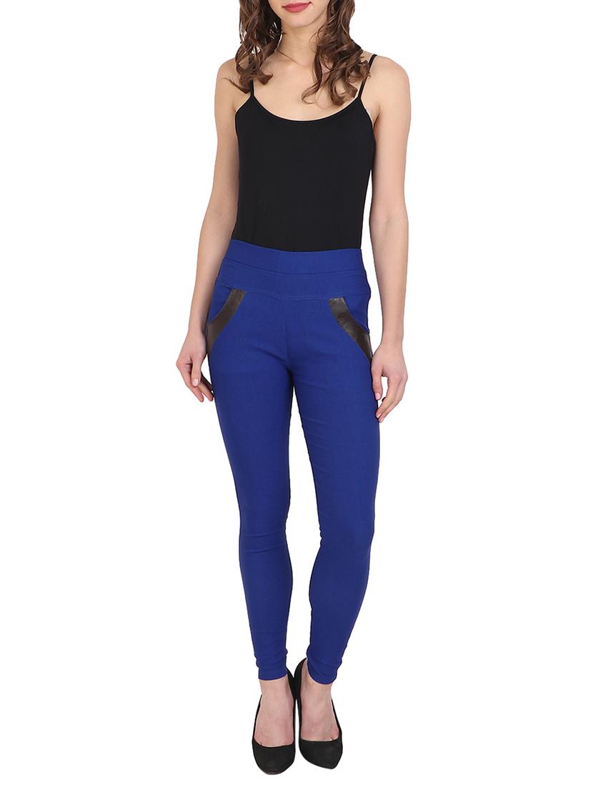 blue cotton jeggings - 15027543 - Zoom Image - 4