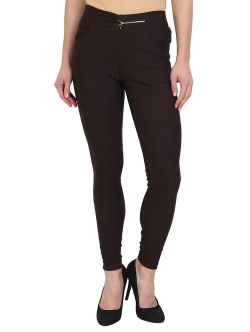 brown cotton jeggings - 15027546 - Standard Image - 1
